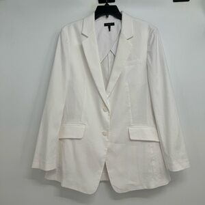 Rag & Bone Winona Blazer Jacket Women’s Size 12 White Linen Blend 2 Button